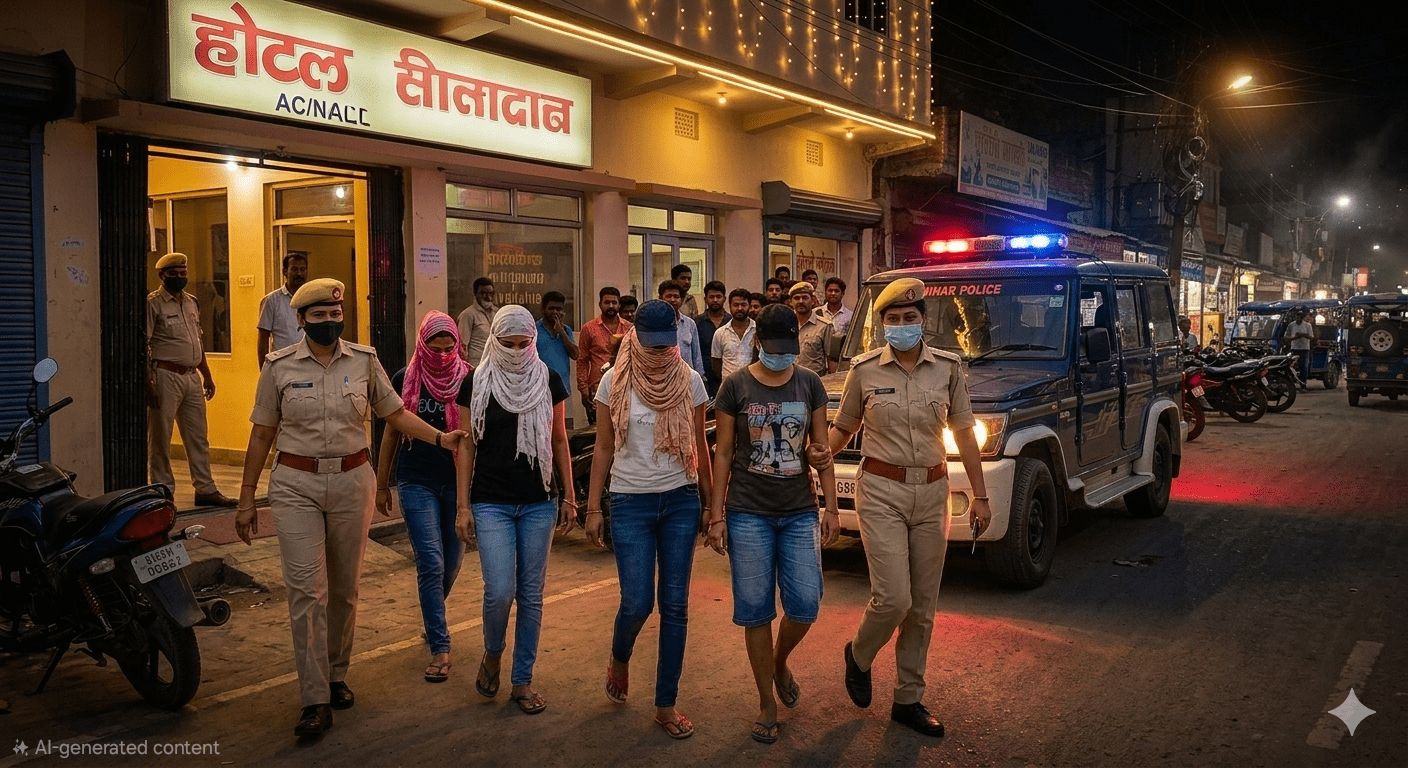 समस्तीपुर में होटल की आड़ में देह व्यापार का भंडाफोड़, नौकरी के बहाने युवती से जबरन कराया गया शोषण