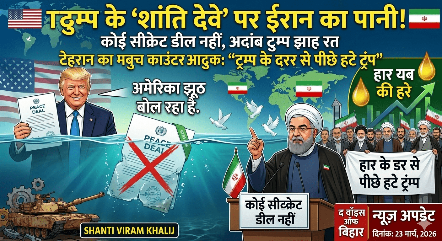 ट्रंप के ‘शांति दावे’ पर ईरान का पानी! “कोई सीक्रेट डील नहीं, अमेरिका झूठ बोल रहा है”; तेहरान का बड़ा पलटवार— “हार के डर से पीछे हटे ट्रंप”