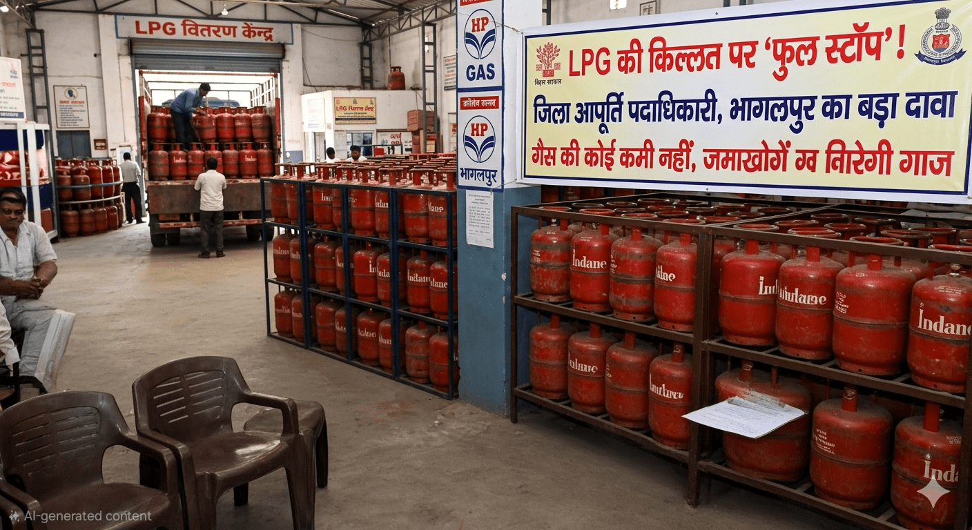 भागलपुर में LPG की किल्लत पर ‘फुल स्टॉप’! जिला आपूर्ति पदाधिकारी का बड़ा दावा— “गैस की कोई कमी नहीं, जमाखोरों पर गिरेगी गाज”