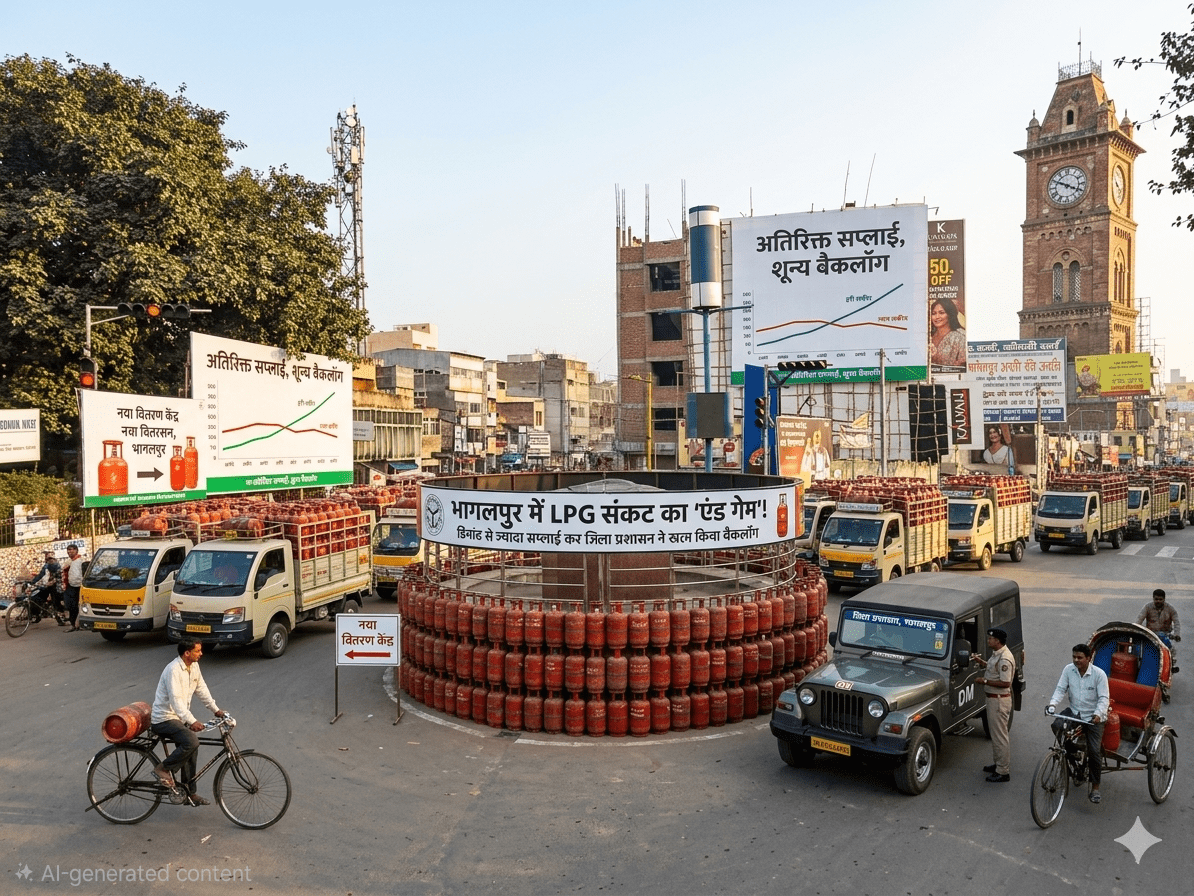 भागलपुर में LPG संकट का ‘एंड गेम’! डिमांड से ज्यादा सप्लाई कर जिला प्रशासन ने खत्म किया बैकलॉग; 24/7 कंट्रोल रूम नंबर जारी