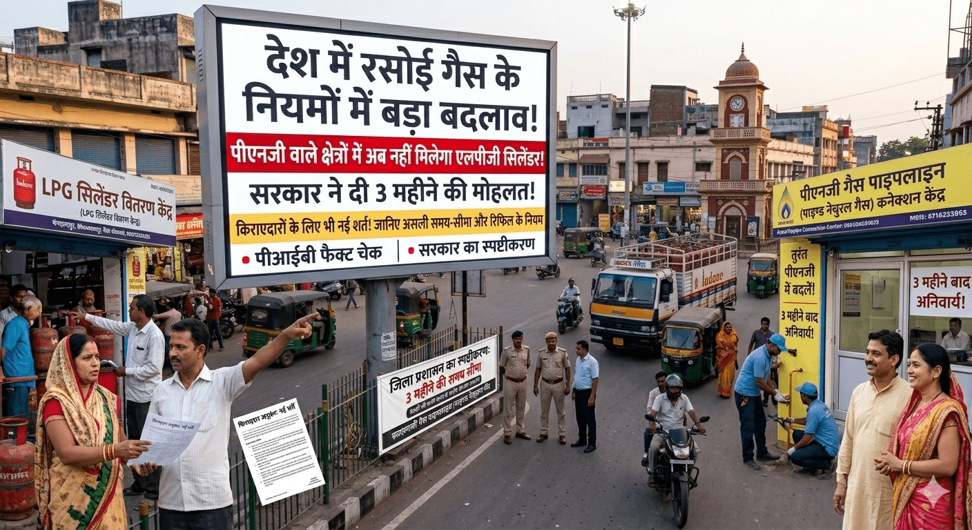 देश में रसोई गैस के नियमों में बड़ा बदलाव! पीएनजी वाले क्षेत्रों में अब नहीं मिलेगा एलपीजी सिलेंडर; सरकार ने दी 3 महीने की मोहलत, किराएदारों के लिए भी नई शर्त
