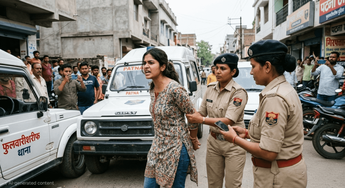 पटना में 'विवादित' रील बनाना पड़ा महंगा! बड़े नेताओं पर अभद्र टिप्पणी करने वाली युवती गिरफ्तार; फुलवारीशरीफ पुलिस ने दानापुर से दबोचा 1 पटना में 'विवादित' रील बनाना पड़ा महंगा! बड़े नेताओं पर अभद्र टिप्पणी करने वाली युवती गिरफ्तार; फुलवारीशरीफ पुलिस ने दानापुर से दबोचा