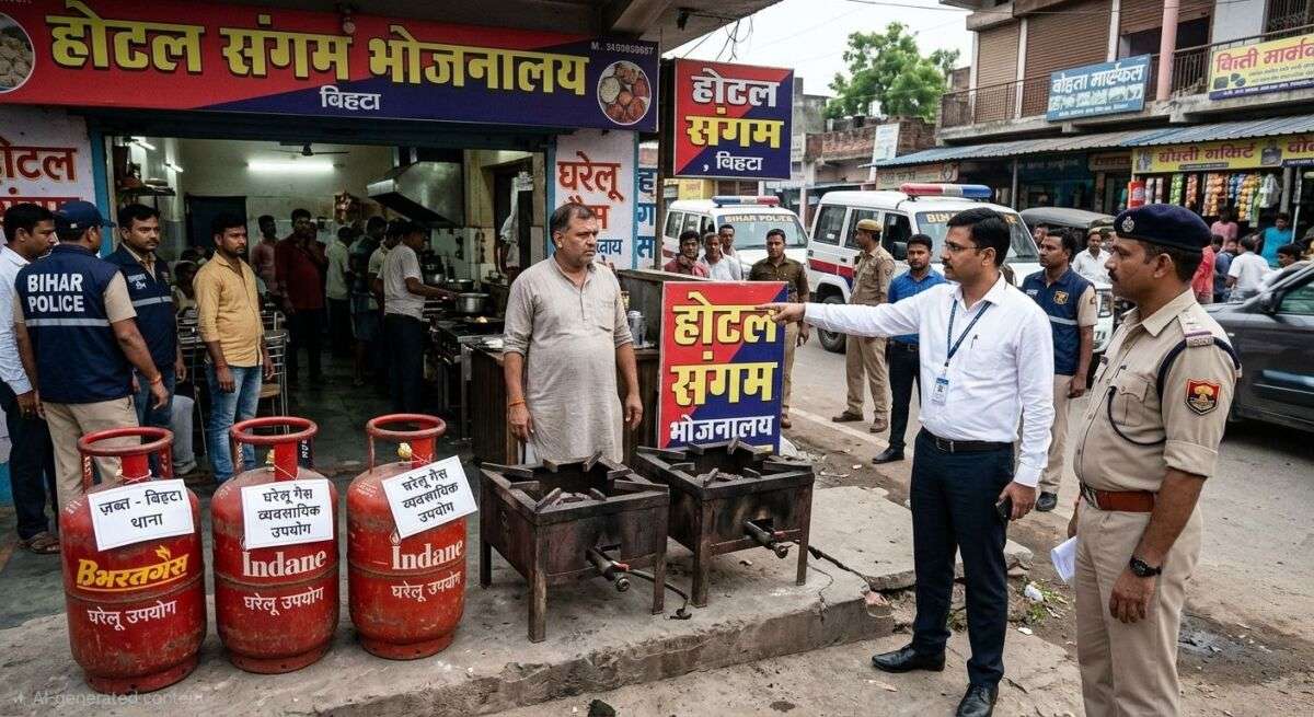 बिहटा में ‘घरेलू गैस’ के व्यवसायिक खेल पर प्रशासन का कड़ा प्रहार; होटल में छापेमारी के दौरान तीन सिलेंडर और भट्ठियां जब्त; किस्टो गुप्ता पर एफआईआर के साथ सप्लाई इंस्पेक्टर की बड़ी कार्रवाई