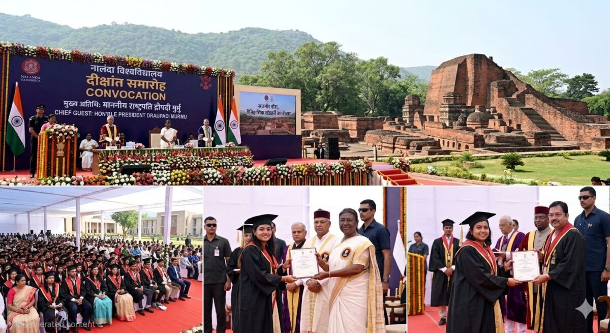 नालंदा विश्वविद्यालय के दीक्षांत समारोह में शामिल होंगी राष्ट्रपति द्रौपदी मुर्मु: साढ़े पांच घंटे का होगा राजगीर दौरा, ऐतिहासिक खंडहरों का भी करेंगी दीदार