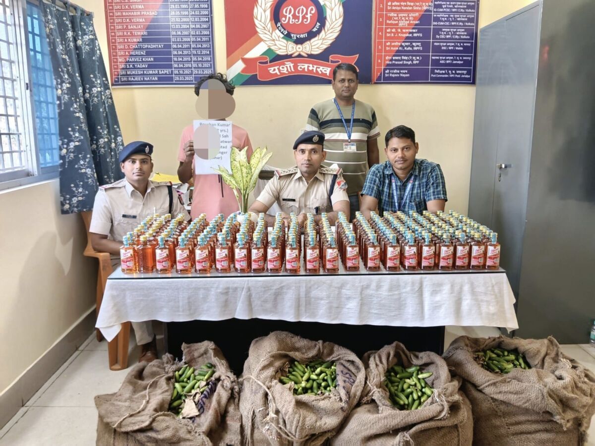 जमालपुर रेलवे स्टेशन पर बड़ी कार्रवाई: पार्सल ऑफिस से सब्जियों के नाम पर भेजी जा रही 234 बोतल विदेशी शराब बरामद 1 जमालपुर रेलवे स्टेशन पर बड़ी कार्रवाई: पार्सल ऑफिस से सब्जियों के नाम पर भेजी जा रही 234 बोतल विदेशी शराब बरामद