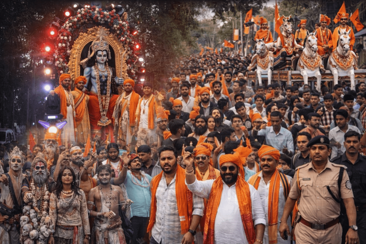 राममय हुआ भागलपुर! हिंदुत्व सेवा संघ की भव्य शोभायात्रा में उमड़ा जनसैलाब; मंजूषा कला की झांकी और महिलाओं के शौर्य प्रदर्शन ने जीता सबका दिल 1 राममय हुआ भागलपुर! हिंदुत्व सेवा संघ की भव्य शोभायात्रा में उमड़ा जनसैलाब; मंजूषा कला की झांकी और महिलाओं के शौर्य प्रदर्शन ने जीता सबका दिल