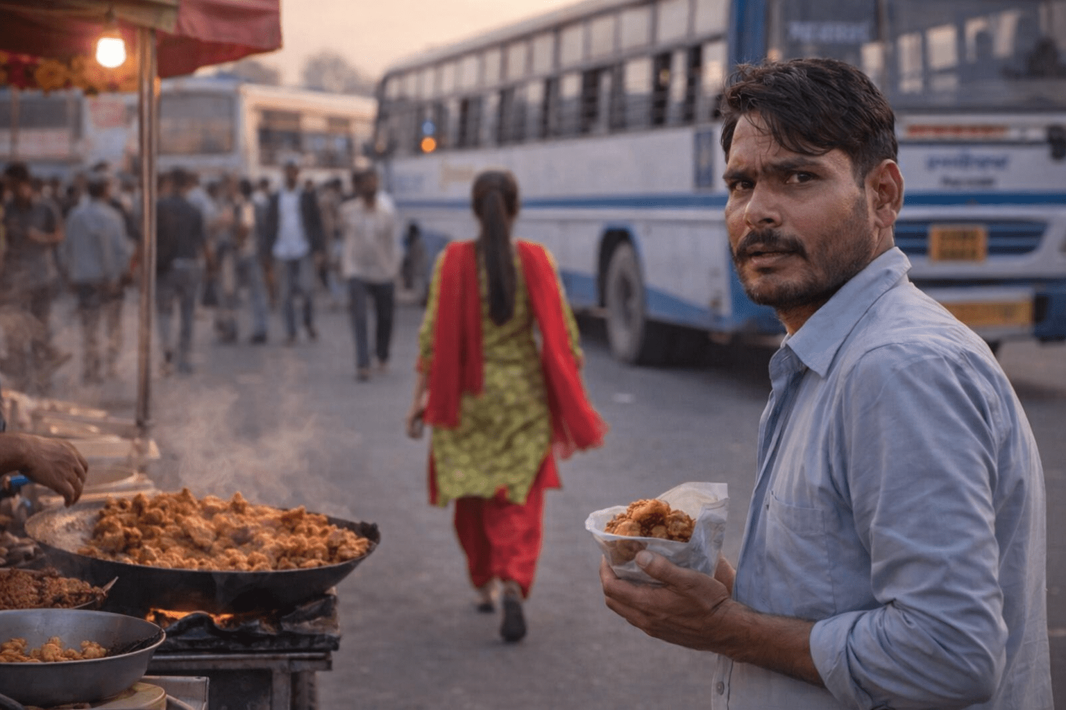 पकौड़ी खाने का बहाना, फिर प्रेमी संग फरार: बस स्टैंड पर पति को चकमा देकर भागी नवविवाहिता, पुलिस ने शुरू की तलाश