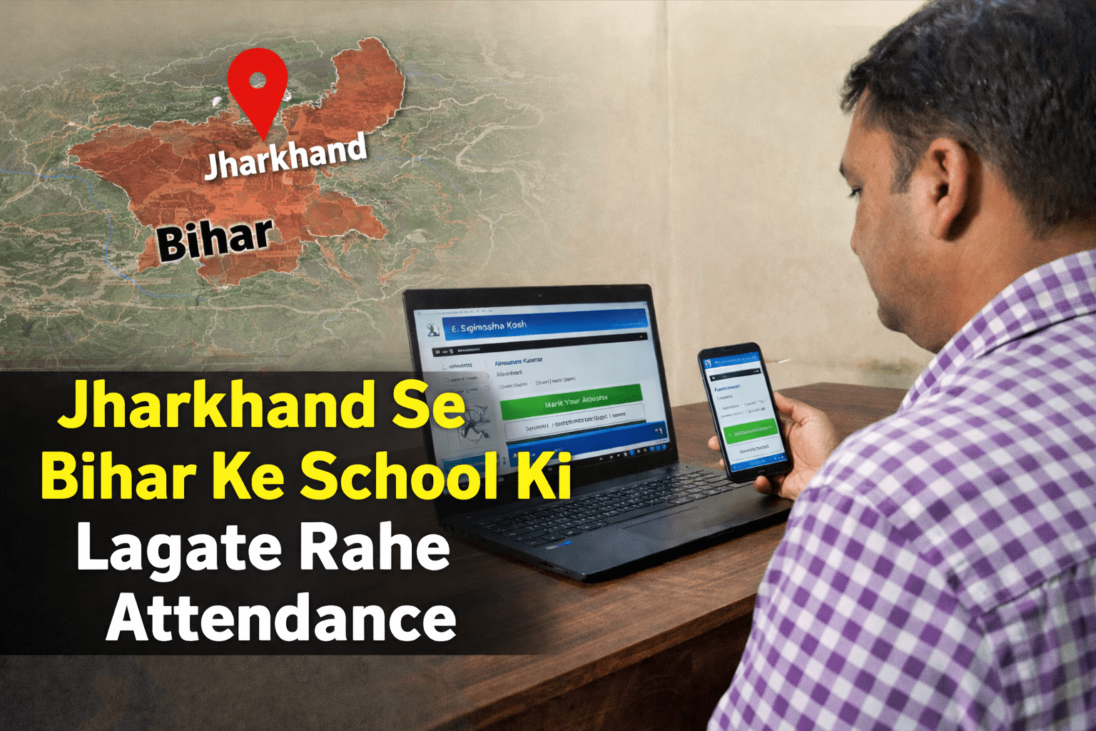 जमुई में शिक्षक की बड़ी लापरवाही उजागर: झारखंड से लगाते रहे बिहार के स्कूल की हाजिरी, जांच में खुला फर्जीवाड़ा