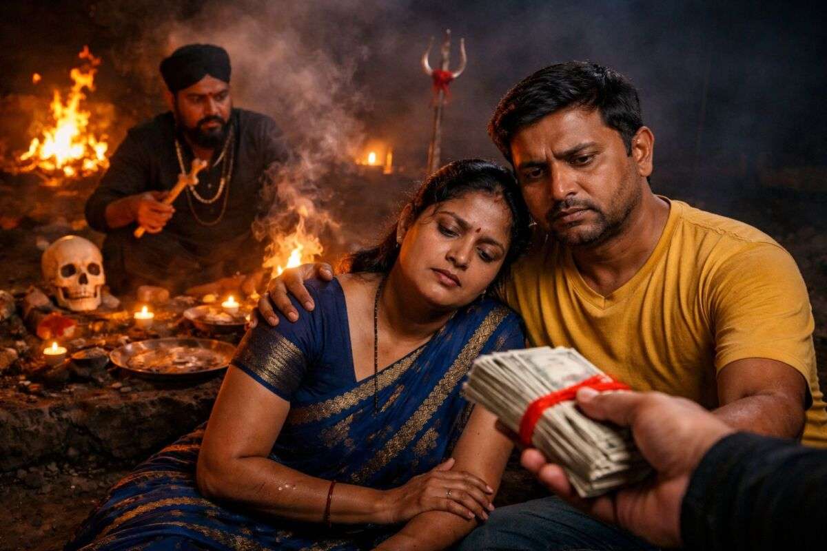 खंडवा में ‘भूत-प्रेत’ के नाम पर ठगी: पाखंडी बाबा के जाल में फंसा दंपति, 2.30 लाख रुपए हड़पे