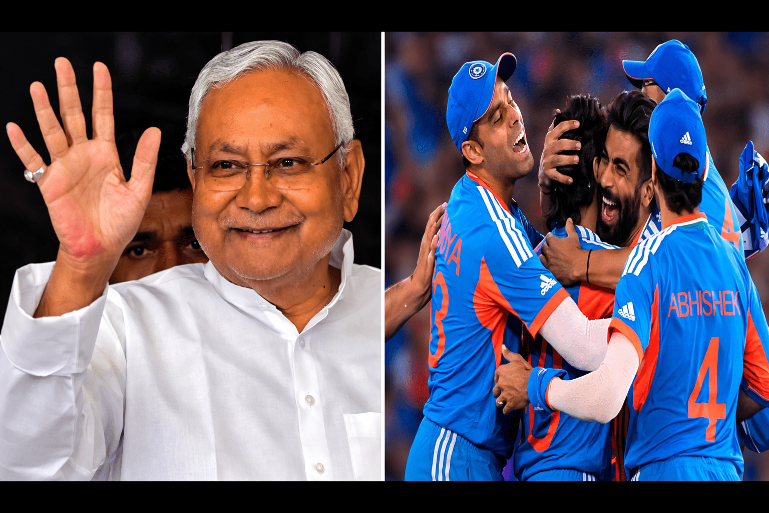 टी-20 वर्ल्ड कप 2026 में भारत की ऐतिहासिक जीत, सीएम नीतीश कुमार ने टीम इंडिया को दी बधाई; कप्तान सूर्यकुमार यादव और ईशान किशन की सराहना