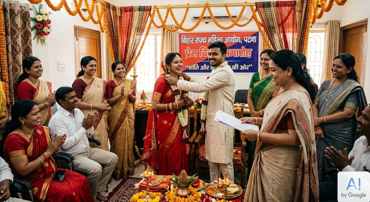 पटना के महिला आयोग में गूँजी 'न्याय' की शहनाई! तीन साल का इश्क, गुप्त कोर्ट मैरिज और जुदाई की साजिश; अध्यक्ष अप्सरा ने मिलवाए बिछड़े दिल, अब आयोग रखेगा सुरक्षा पर 'बाज' जैसी नजर
