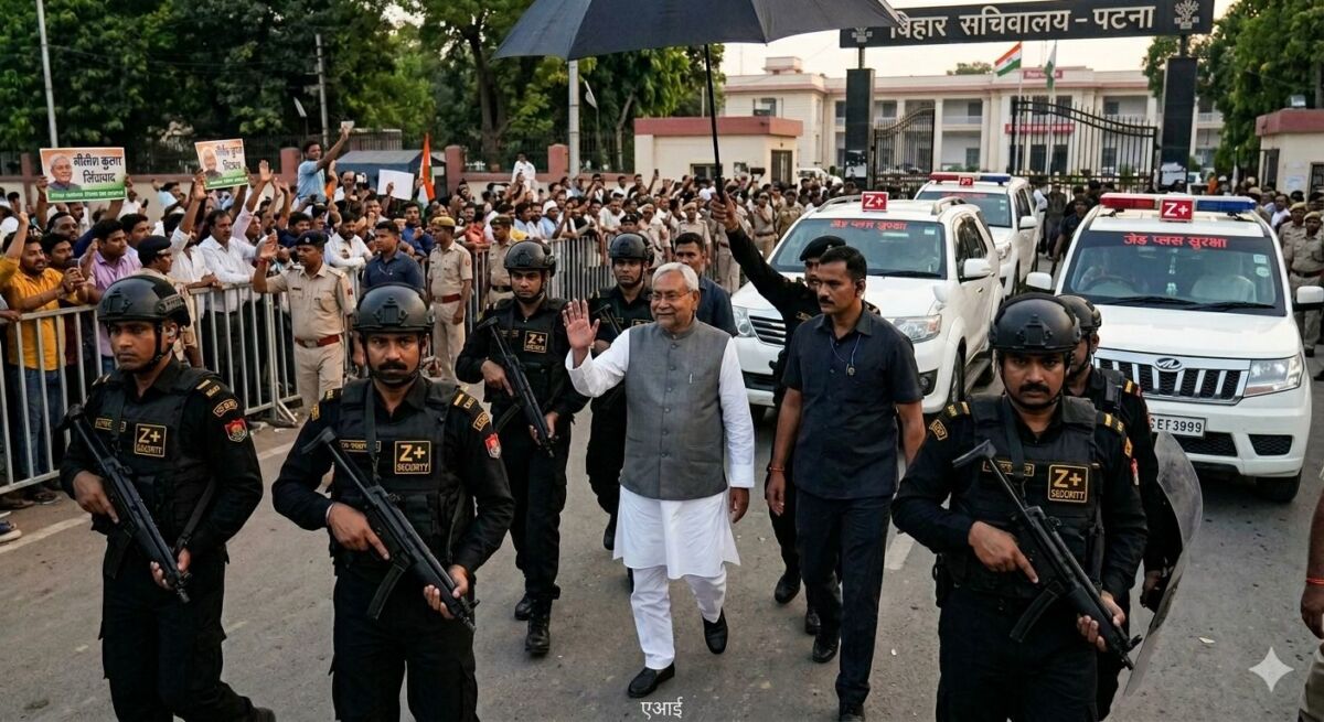 बिहार की राजनीति में 'पावर शिफ्ट' और सुरक्षा का नया अध्याय: नीतीश कुमार को मिली जेड प्लस (Z+) श्रेणी की सुरक्षा, मुख्यमंत्री पद छोड़ने के बाद भी बना रहेगा अभेद्य सुरक्षा घेरा