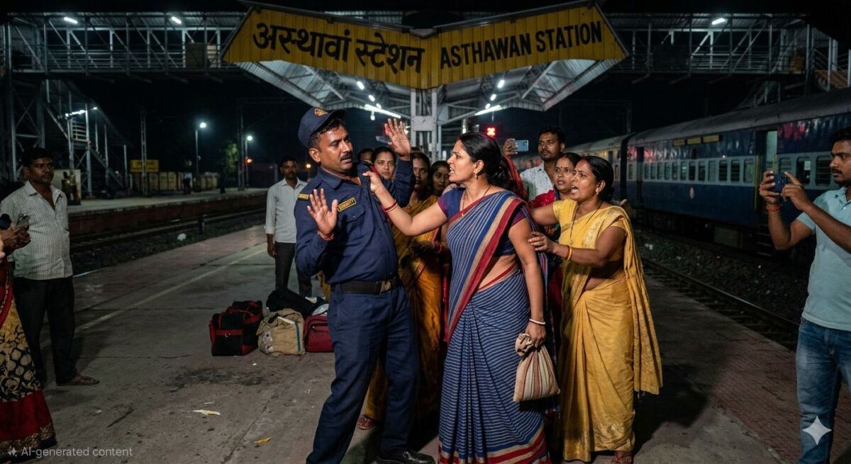 ​अस्थावां स्टेशन पर रक्षक ही बना भक्षक: सासाराम की महिला से रेलवे के निजी गार्ड ने की बदसलूकी, आधी रात को स्टेशन पर नारी शक्ति ने सिखाया सबक