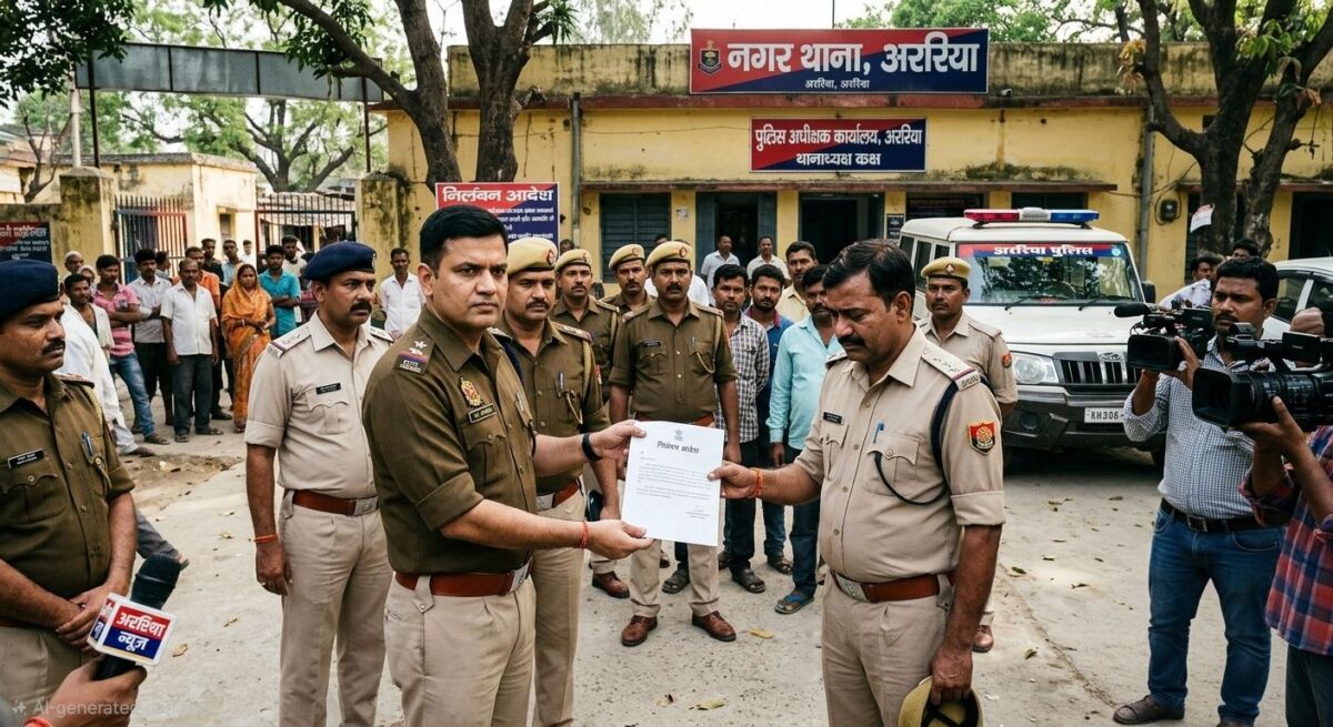 अररिया पुलिस महकमे में 'महा-सफाई': खाकी पर भारी पड़ी 'बदनामी', ड्रग्स माफियाओं से सांठगांठ और आपत्तिजनक फोटो में नपे चार थानेदार 1 अररिया पुलिस महकमे में 'महा-सफाई': खाकी पर भारी पड़ी 'बदनामी', ड्रग्स माफियाओं से सांठगांठ और आपत्तिजनक फोटो में नपे चार थानेदार