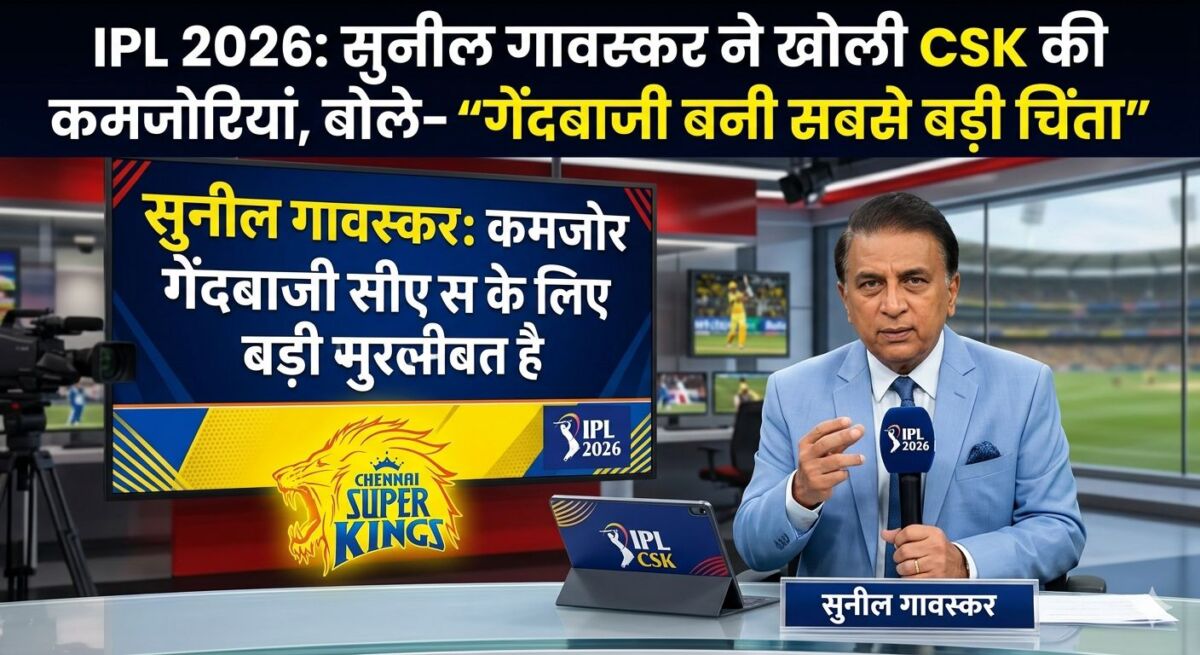 IPL 2026: सुनील गावस्कर ने खोली CSK की कमजोरियां, बोले– “गेंदबाजी बनी सबसे बड़ी चिंता”