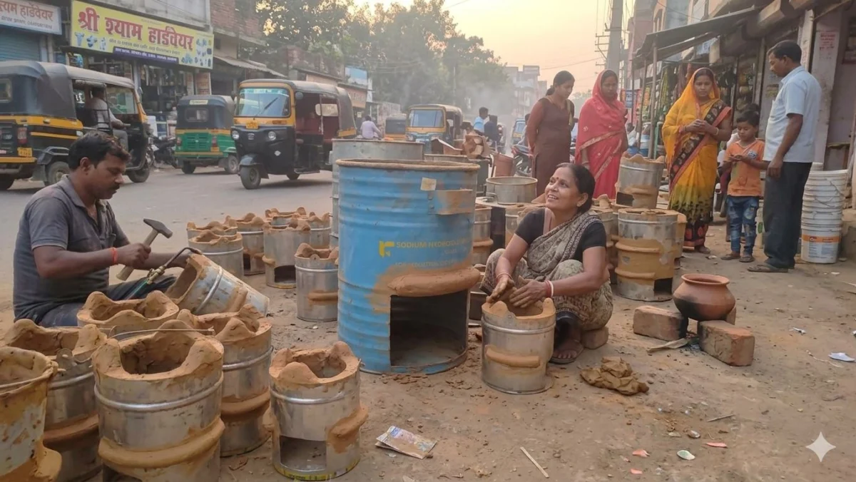 भागलपुर की रसोई में 'पुराने दौर' की वापसी: गैस संकट ने छीनी आधुनिकता की चमक, मिट्टी के चूल्हे और कोयले की भट्टी का बढ़ा क्रेज