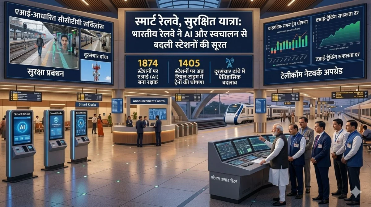 स्मार्ट रेलवे, सुरक्षित यात्रा: भारतीय रेलवे ने AI और स्वचालन से बदली स्टेशनों की सूरत