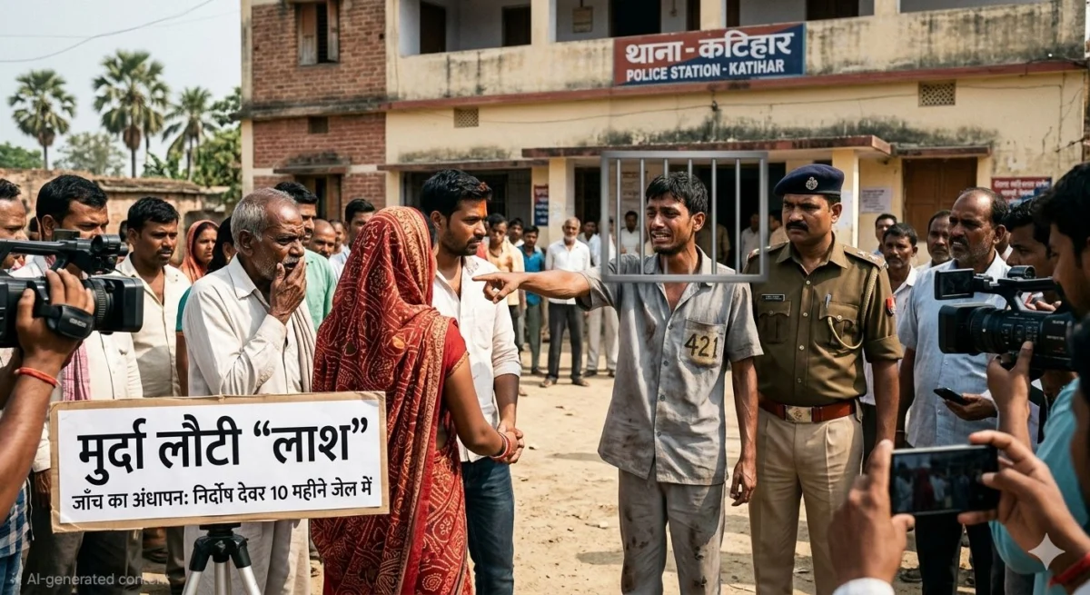 मुर्दा लौटी वापस और बेनकाब हुआ तफ्तीश का अंधापन: कटिहार में दूसरी गृहस्थी बसा चुकी महिला मिली जिंदा, 10 महीने से निर्दोष देवर काट रहा था जेल की सलाखें 1 मुर्दा लौटी वापस और बेनकाब हुआ तफ्तीश का अंधापन: कटिहार में दूसरी गृहस्थी बसा चुकी महिला मिली जिंदा, 10 महीने से निर्दोष देवर काट रहा था जेल की सलाखें