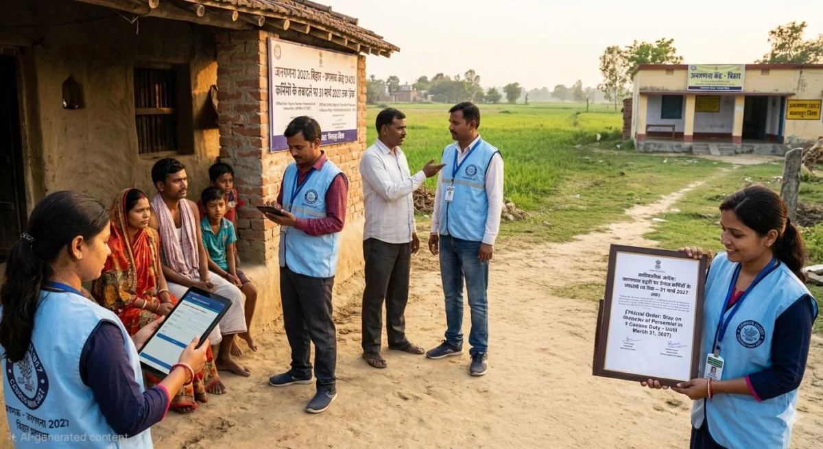 जनगणना 2027 का काउंटडाउन: बिहार में ड्यूटी पर तैनात कर्मियों के तबादले पर 31 मार्च 2027 तक लगी ‘ब्रेक’