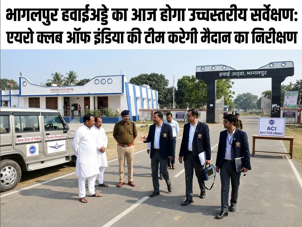 भागलपुर हवाईअड्डे का आज होगा उच्चस्तरीय सर्वेक्षण: एयरो क्लब ऑफ इंडिया की टीम करेगी मैदान का निरीक्षण