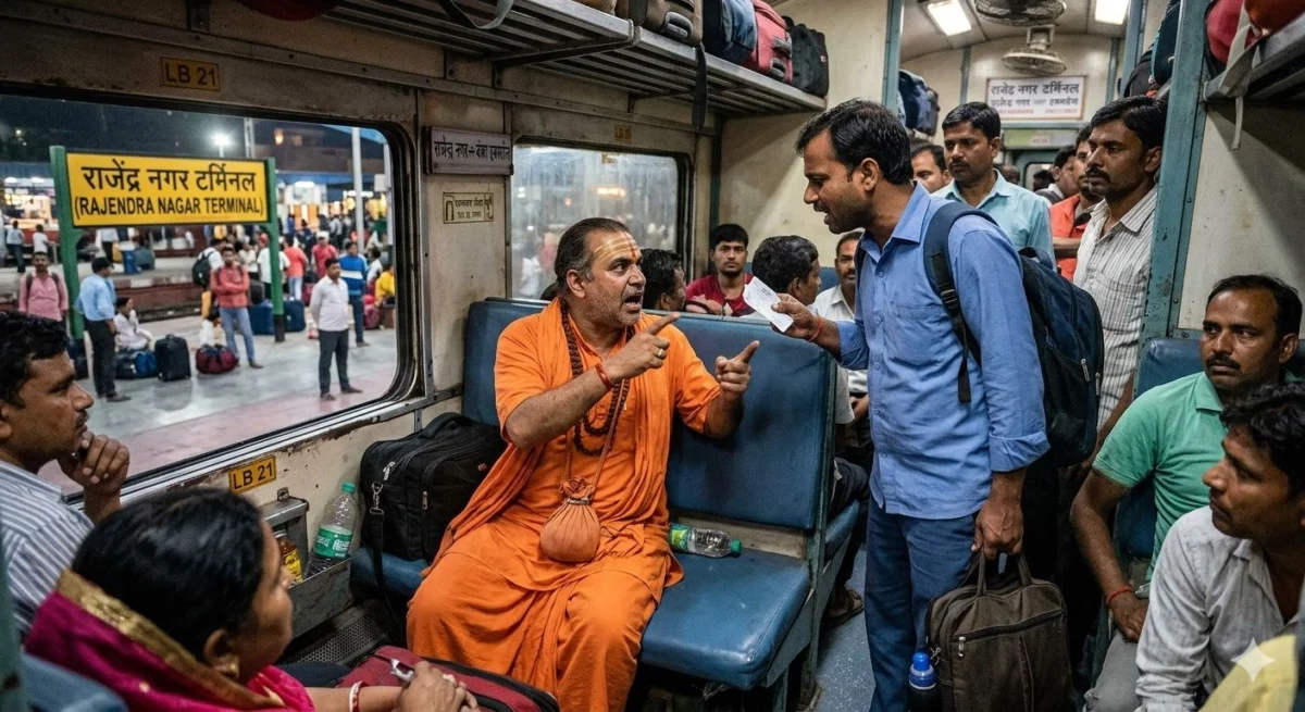 पटना: बांका एक्सप्रेस में कथावाचक पर गुंडागर्दी का आरोप; सीट विवाद में यात्री को पीटा और छीनी सोने की चेन 1 पटना: बांका एक्सप्रेस में कथावाचक पर गुंडागर्दी का आरोप; सीट विवाद में यात्री को पीटा और छीनी सोने की चेन