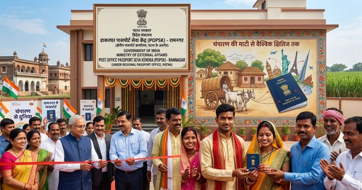 चंपारण की माटी से वैश्विक क्षितिज तक: रामनगर में पासपोर्ट केंद्र के साथ बिहार ने रचा नया इतिहास 1 चंपारण की माटी से वैश्विक क्षितिज तक: रामनगर में पासपोर्ट केंद्र के साथ बिहार ने रचा नया इतिहास