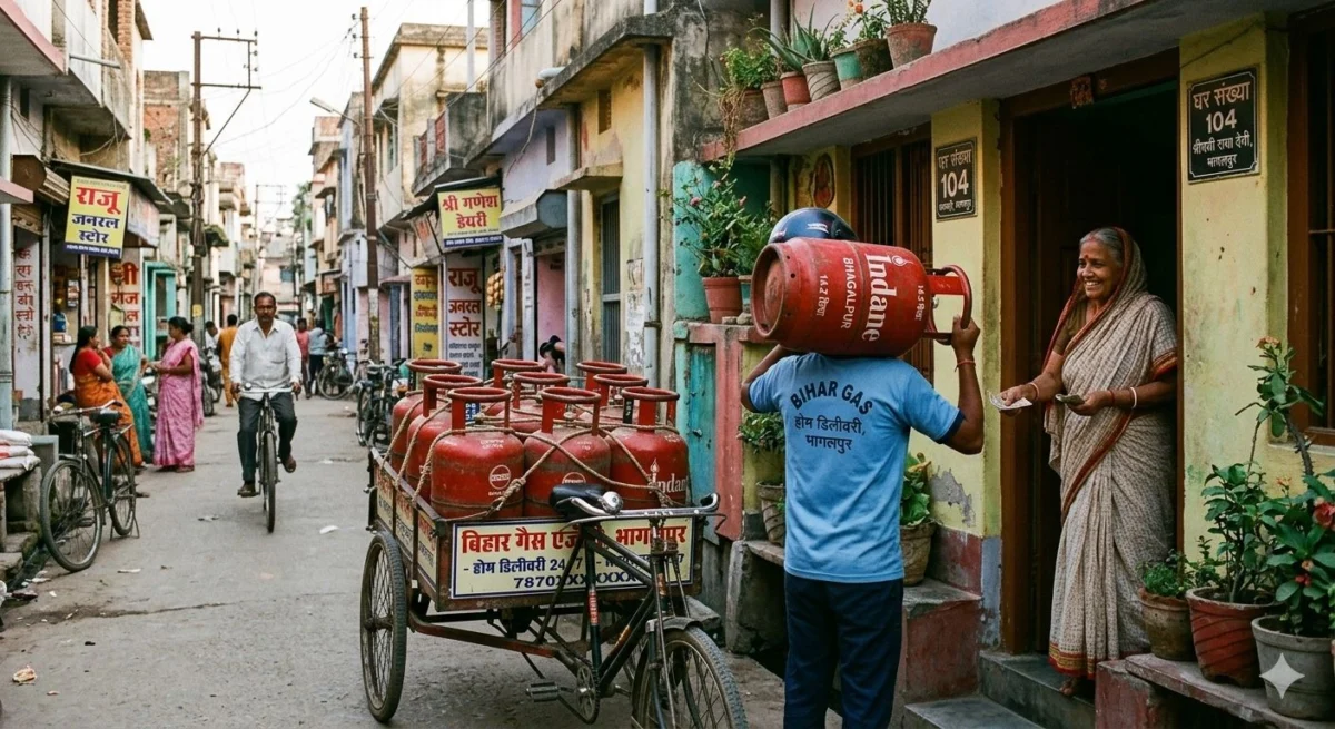 भागलपुर में होम डिलीवरी से हर घर तक पहुँच रही रसोई गैस