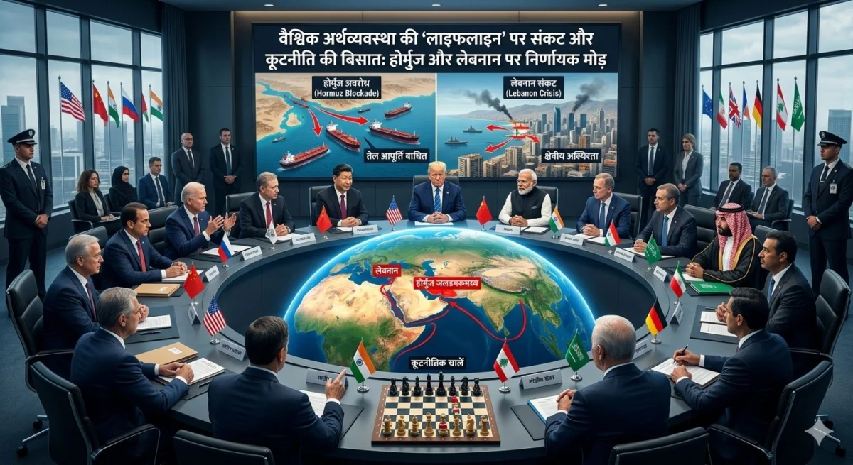 वैश्विक अर्थव्यवस्था की 'लाइफलाइन' पर संकट और कूटनीति की बिसात: होर्मुज और लेबनान पर निर्णायक मोड़ 1 वैश्विक अर्थव्यवस्था की 'लाइफलाइन' पर संकट और कूटनीति की बिसात: होर्मुज और लेबनान पर निर्णायक मोड़