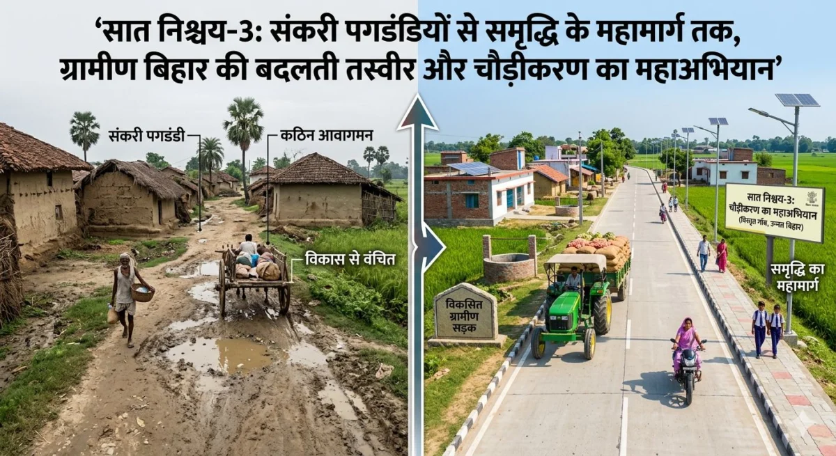 सात निश्चय-3: संकरी पगडंडियों से समृद्धि के महामार्ग तक, ग्रामीण बिहार की बदलती तस्वीर और चौड़ीकरण का महाअभियान
