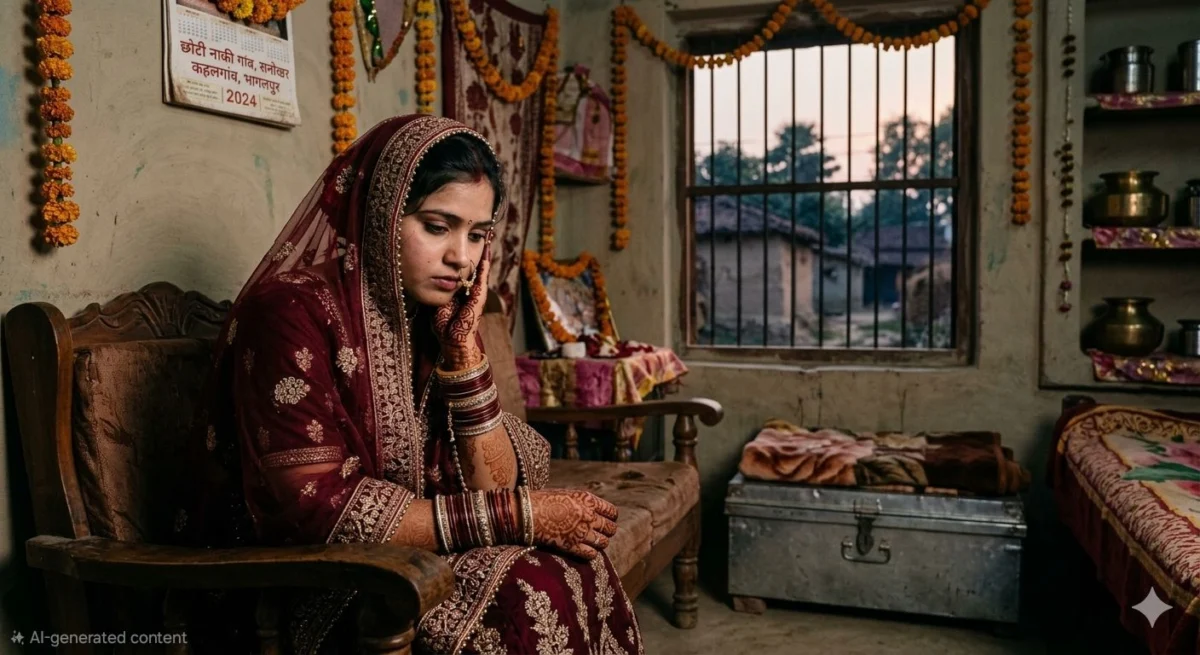 कहलगांव में मातमी सन्नाटा: परदेस में पति और घर में उजड़ गया सुहाग, सनोखर में नवविवाहिता ने फंदे से लटककर दी जान; मायके वालों के चीत्कार से दहला गांव 1 कहलगांव में मातमी सन्नाटा: परदेस में पति और घर में उजड़ गया सुहाग, सनोखर में नवविवाहिता ने फंदे से लटककर दी जान; मायके वालों के चीत्कार से दहला गांव