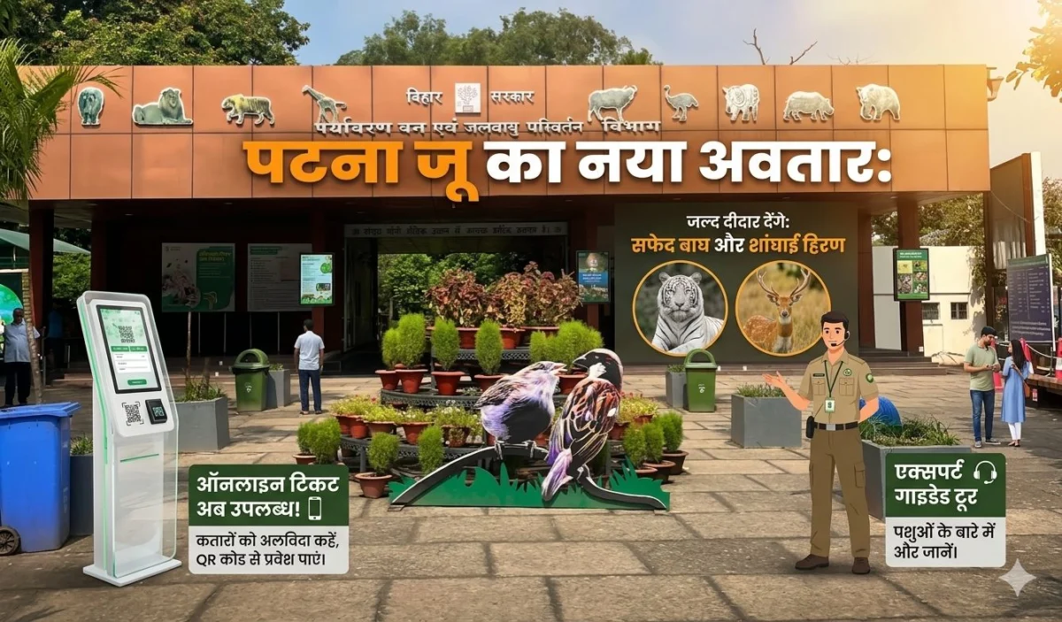 ​पटना जू का नया अवतार: अब ऑनलाइन टिकट और गाइडेड टूर की सुविधा, जल्द दीदार देंगे सफेद बाघ और शांघाई हिरण