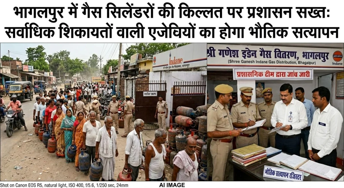 ​भागलपुर में गैस सिलेंडरों की किल्लत पर प्रशासन सख्त: सर्वाधिक शिकायतों वाली एजेंसियों का होगा भौतिक सत्यापन