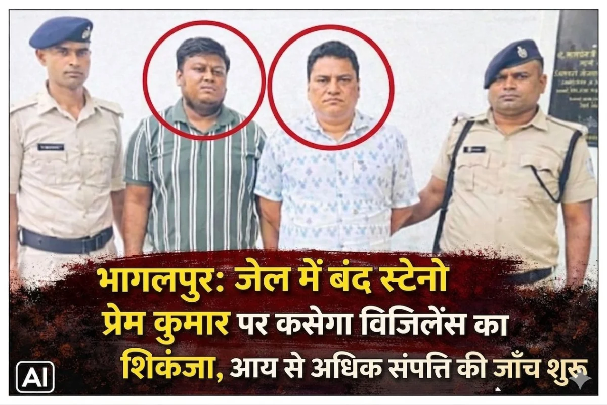 ​भागलपुर: जेल में बंद स्टेनो प्रेम कुमार पर कसेगा विजिलेंस का शिकंजा, आय से अधिक संपत्ति की जाँच शुरू
