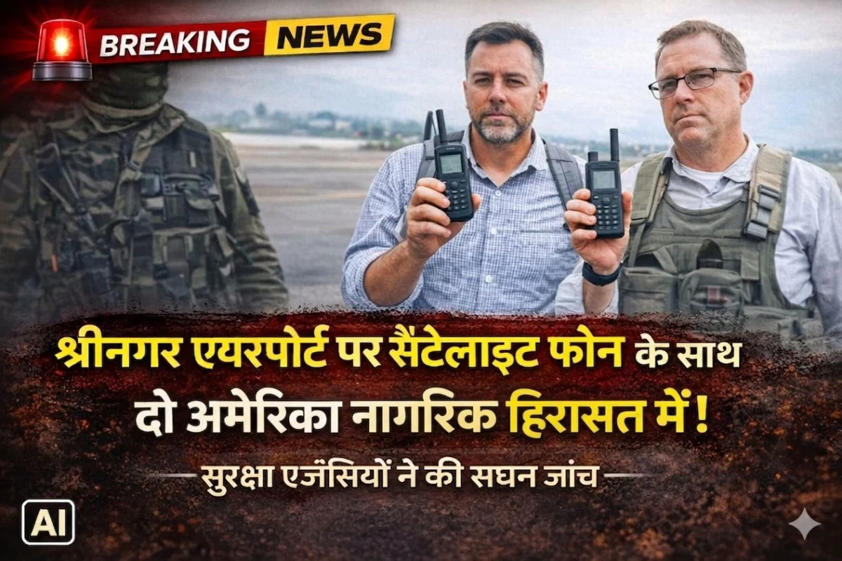 ​श्रीनगर एयरपोर्ट पर सैटेलाइट फोन के साथ दो अमेरिकी नागरिक हिरासत में: सुरक्षा एजेंसियों ने शुरू की सघन जांच