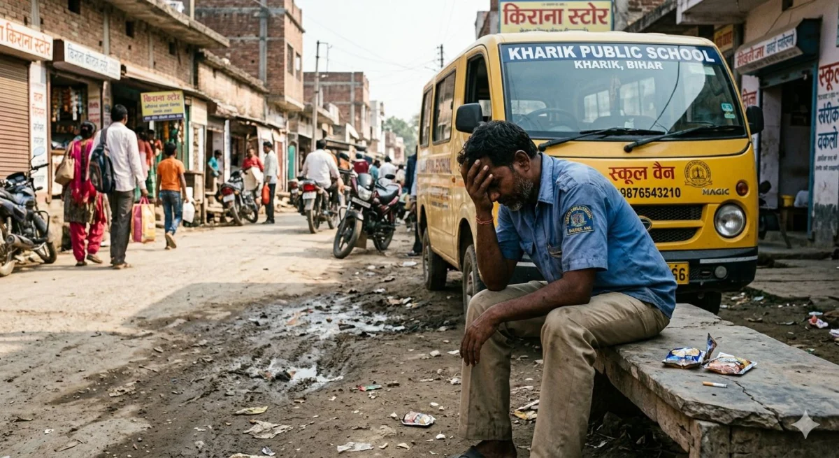खरीक में स्कूल वैन चालक की खुदकुशी: सीसीटीवी में कैद हुआ खौफनाक मंजर; पारिवारिक कलह और नशे की लत ने छीनी जिंदगी