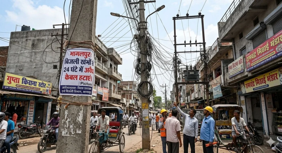 भागलपुर: 24 घंटे में हटाएं बिजली खंभों से अवैध केबल 1 भागलपुर: 24 घंटे में हटाएं बिजली खंभों से अवैध केबल