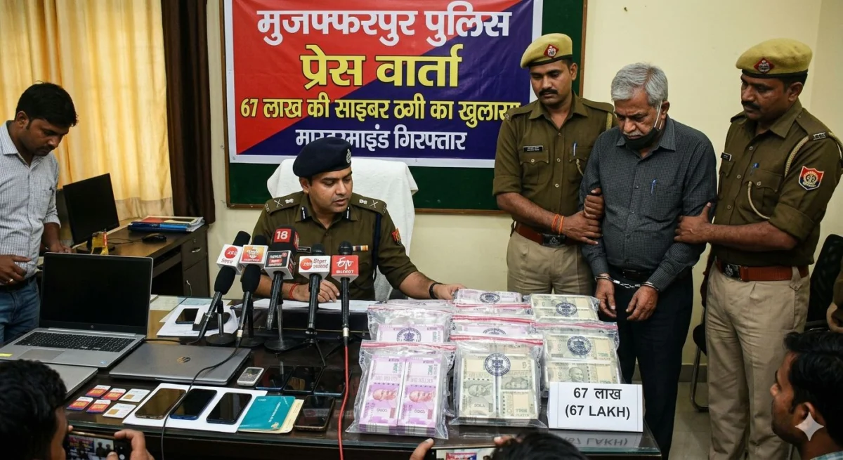मुजफ्फरपुर में 67 लाख की साइबर ठगी का बड़ा खुलासा, रिटायर्ड सरकारी अफसर निकला मास्टरमाइंड