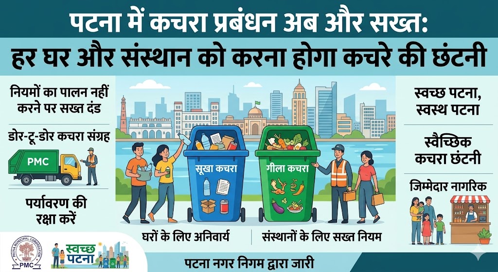 पटना में कचरा प्रबंधन अब और सख्त: हर घर और संस्थान को करना होगा कचरे की छंटनी