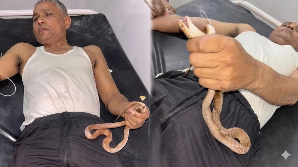 अरवल में हैरान करने वाला मामला: कोबरा के काटने के बाद जिंदा सांप पकड़कर अस्पताल पहुंचा शख्स, समय पर इलाज से बची जान