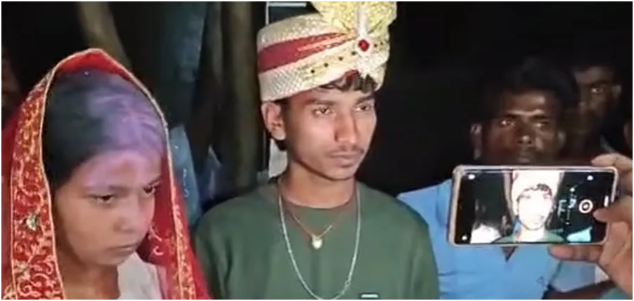आधी रात की मुलाकात बनी शादी: वैशाली के पातेपुर में प्रेमी-प्रेमिका को ग्रामीणों ने मंदिर में बंधवाया सात फेरों में