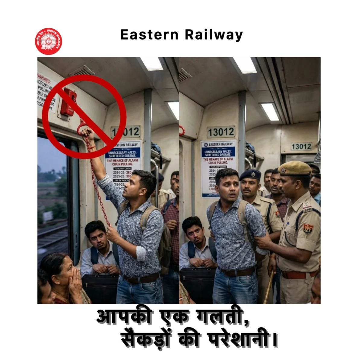 पटरी पर थमती जिंदगी: अलार्म चेन पुलिंग की बढ़ती सनक और बिखरते सपनों की दास्तान 1 पटरी पर थमती जिंदगी: अलार्म चेन पुलिंग की बढ़ती सनक और बिखरते सपनों की दास्तान