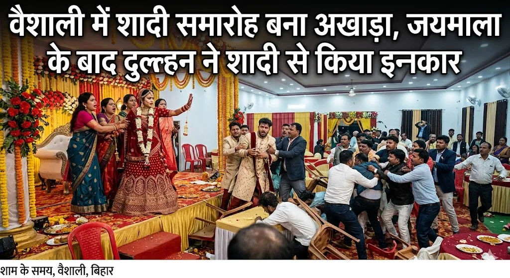 वैशाली में शादी समारोह बना अखाड़ा, जयमाला के बाद दुल्हन ने शादी से किया इनकार