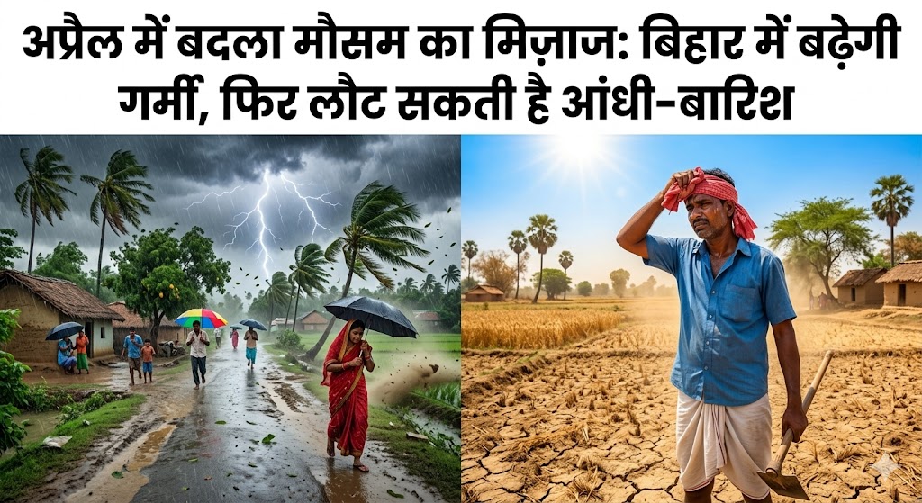 अप्रैल में बदला मौसम का मिज़ाज: बिहार में बढ़ेगी गर्मी, फिर लौट सकती है आंधी-बारिश