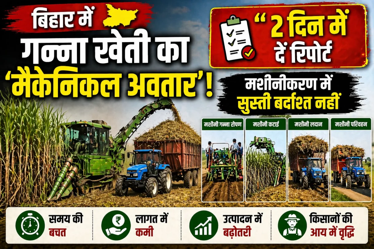 बिहार में गन्ना खेती का 'मैकेनिकल अवतार': के. सेंथिल कुमार की दो टूक— "2 दिन में दें रिपोर्ट, मशीनीकरण में सुस्ती बर्दाश्त नहीं"