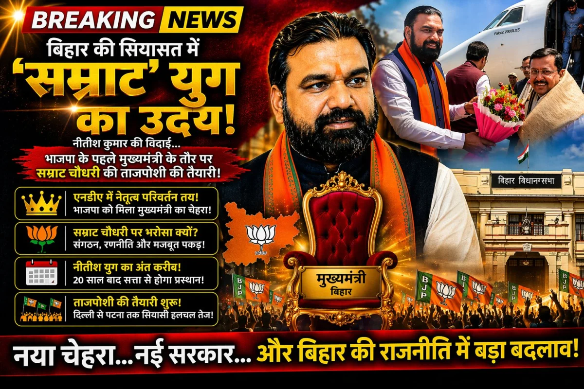 बिहार की सियासत में 'सम्राट' युग का उदय: नीतीश कुमार की विदाई और भाजपा के पहले मुख्यमंत्री के तौर पर सम्राट चौधरी की ताजपोशी की तैयारी