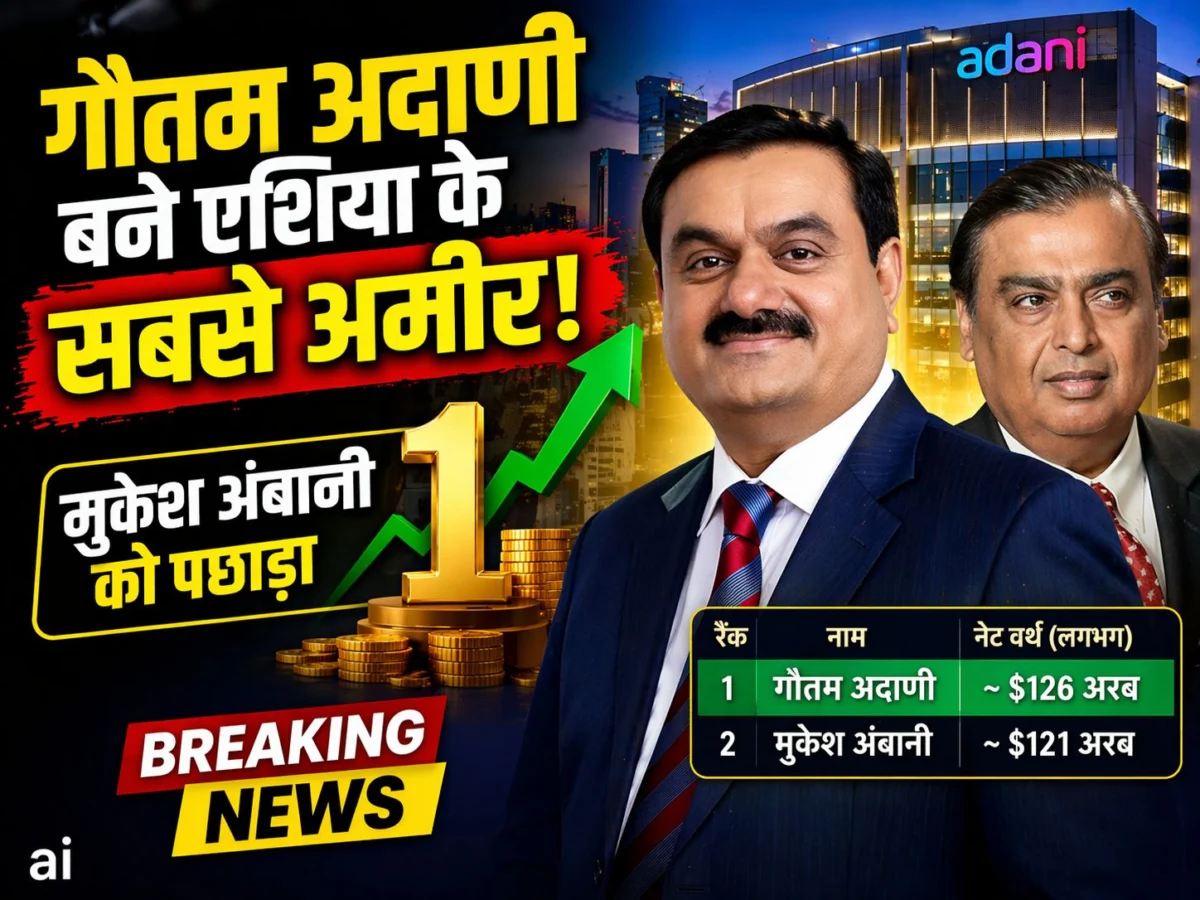 ​गौतम अदाणी बने एशिया के सबसे अमीर, मुकेश अंबानी को पछाड़ा
