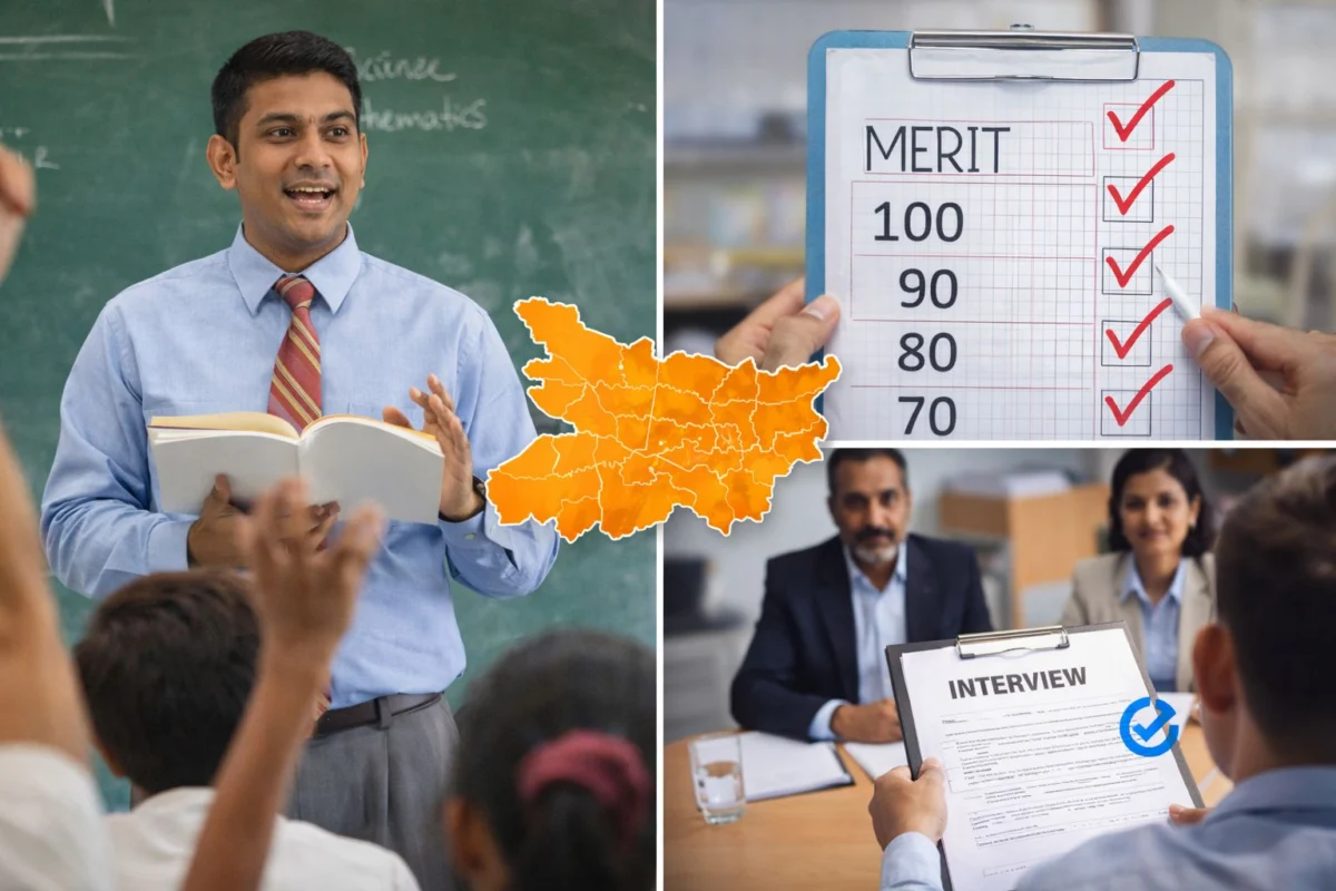 बिहार में शिक्षक भर्ती के नए नियम: 100 अंकों की मेरिट और इंटरव्यू के बाद ही होगी नियुक्ति