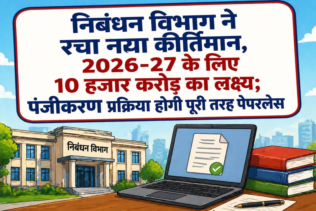 निबंधन विभाग ने रचा नया कीर्तिमान, 2026-27 के लिए 10 हजार करोड़ का लक्ष्य; पंजीकरण प्रक्रिया होगी पूरी तरह पेपरलेस
