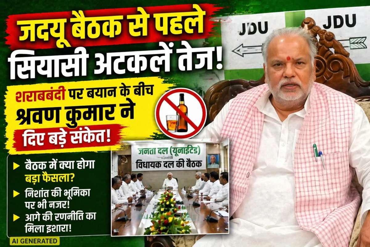 जदयू बैठक से पहले सियासी अटकलें तेज, शराबबंदी पर बयान के बीच श्रवण कुमार ने दिए बड़े संकेत