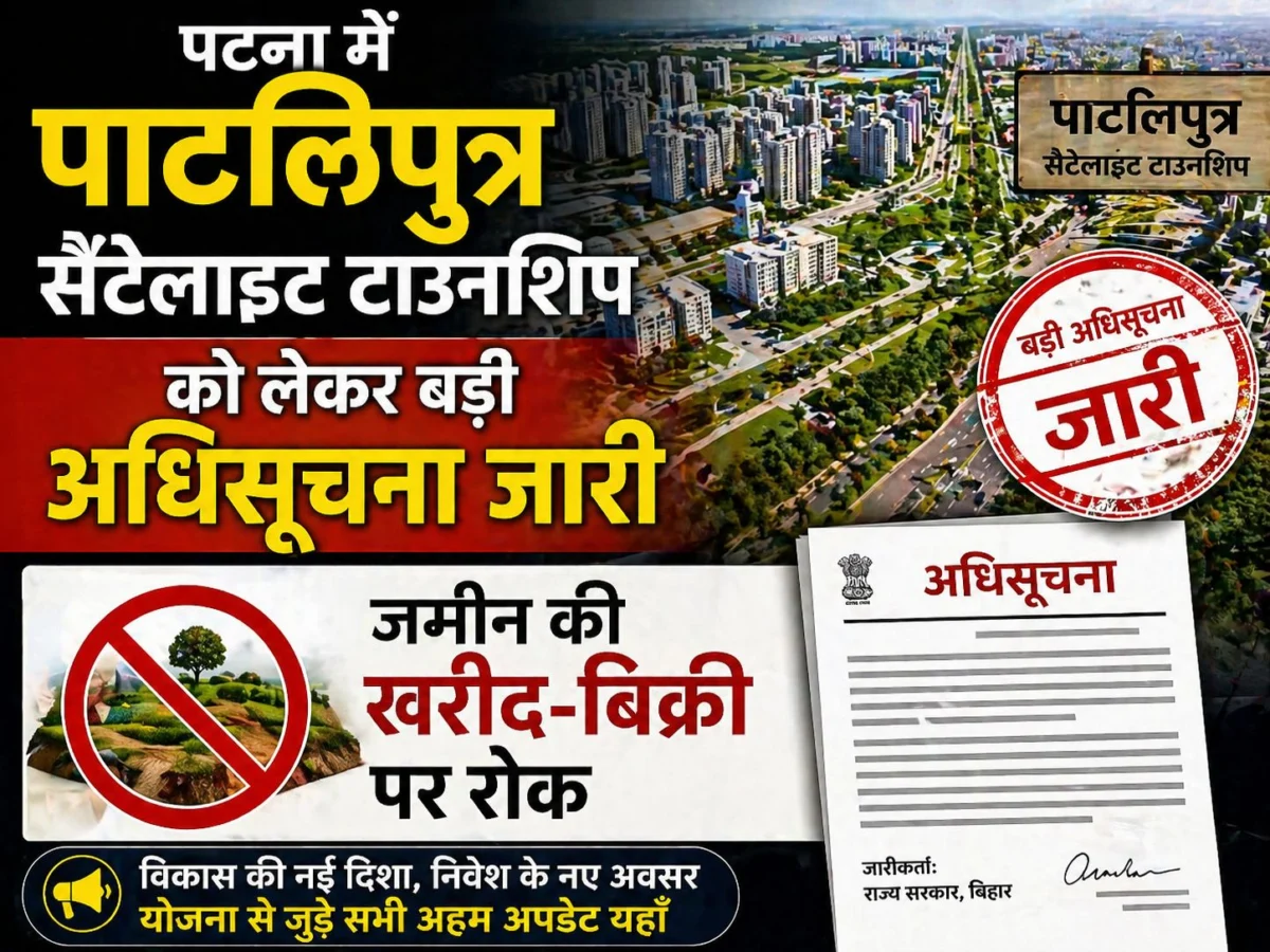 पटना में पाटलिपुत्र सैटेलाइट टाउनशिप को लेकर बड़ी अधिसूचना जारी, जमीन की खरीद-बिक्री पर रोक